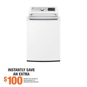 5.5 cu. ft. SMART Top Load Washer in White with Impeller, NeverRust Drum and TurboWash3D Technology