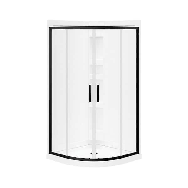 MAAX Sakura 38 in. x 38 in. x 74.62 in. Center Drain Corner Shower