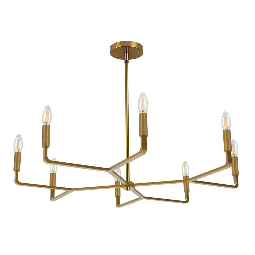 Dainolite Colette 8-light Aged Brass Candle Chandelier Clt-328-agb 