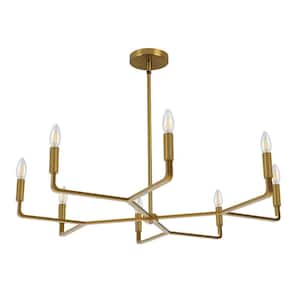 Colette 8-Light Aged Brass Candle Chandelier
