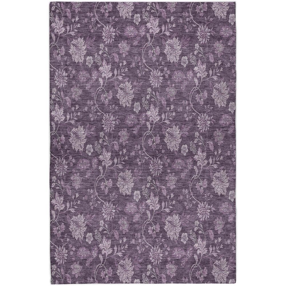 Dream Shag Premium Machine Washable Abstract ADS680 Plum 3 ft. x 5 ft. Area Rug price history on PriceWatchPro