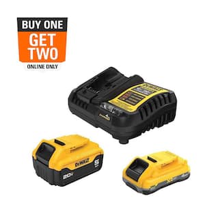 20V MAX Lithium-Ion Starter Kit with 4.0 Ah and 5.0 Ah Batteries and Charger