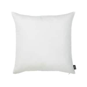 Josephine White Solid Color 20 in. x 20 in. Throw Pillow Cover (Set of 2)