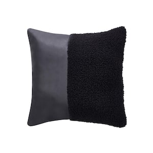 Vander Black Polyester Square Decorative Throw Pillow 18 x 18 in.