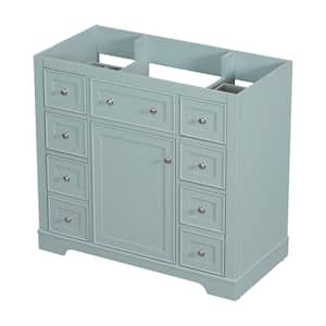 35.6 in. W x 17.9 in. D x 33.4 in. H Bath Vanity Cabinet without Top in Green