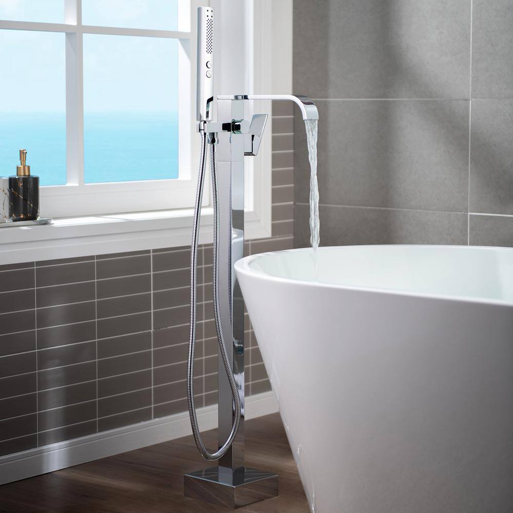 WOODBRIDGE SingleHandle Freestanding Bath Tub Filler with Handheld
