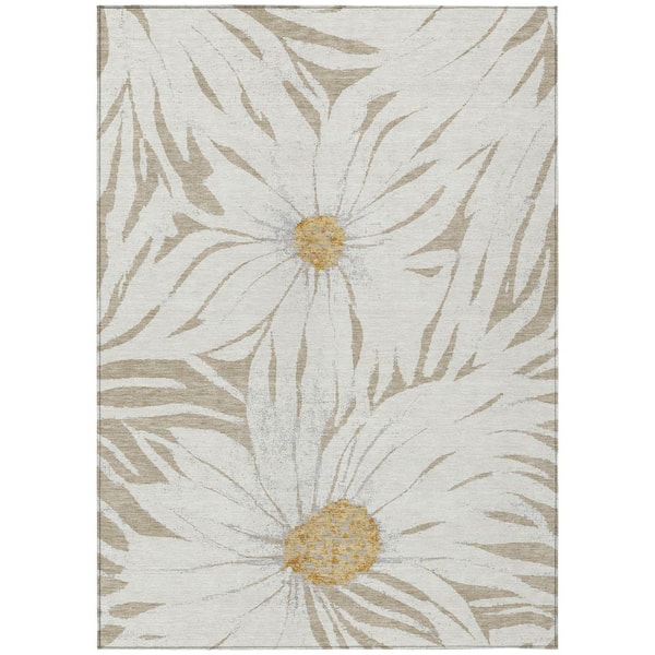 Chantille Machine Washable Indoor/Outdoor Abstract ACN2263 Beige 9 ft. x 12 ft. Area Rug