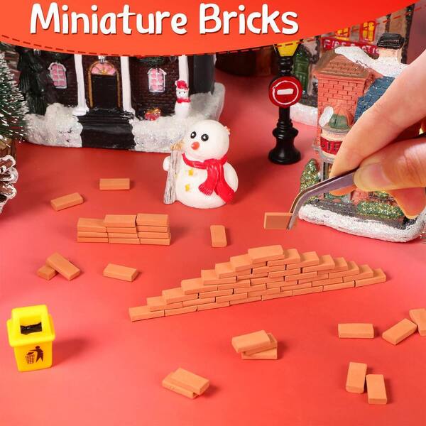 100 Mini Briques Rouges Pour Maison De Poupée & Décor Miniature – Briques Réalistes 2x1x0,5 Cm DIY