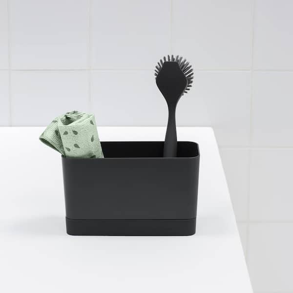 Sinkside Plastic Sink Organizer in Dark Gray