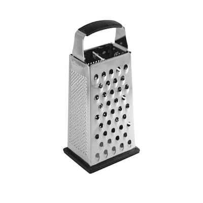 Stainless Steel 4-Sided Cheese Grater with Non-Slip Base - Rose Gold 