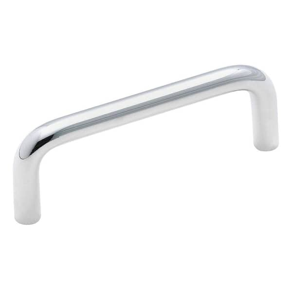 Amerock Brass Wire Pulls 3 in (76 mm) Center-to-Center Polished Chrome Drawer Pull