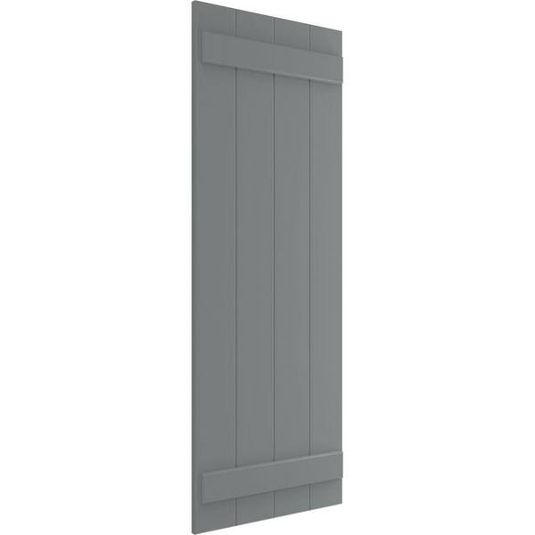 Ekena Millwork 21-1/2 in. x 50 in. True Fit PVC Four Board Joined Board and Batten Shutters Pair in Ocean Swell - image 3