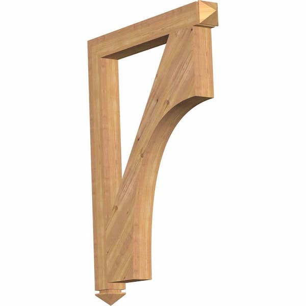 Ekena Millwork 3.5 in. x 44 in. x 32 in. Western Red Cedar Westlake Arts and Crafts Smooth Bracket