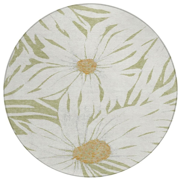 Addison Rugs Chantille Machine Washable Indoor/Outdoor Abstract ACN2263 Aloe 8 ft. x 8 ft. Area Rug