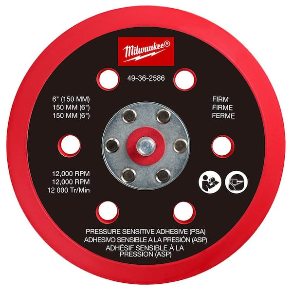 6 in. Pressure Sensitive Adhesive Sander Backing Pad - Firm