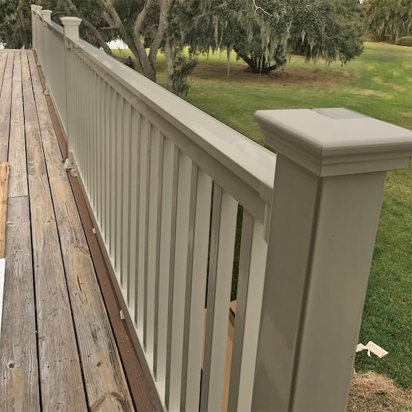 Vanderbilt 3 ft. H x 8 ft. W Khaki Vinyl Railing Kit