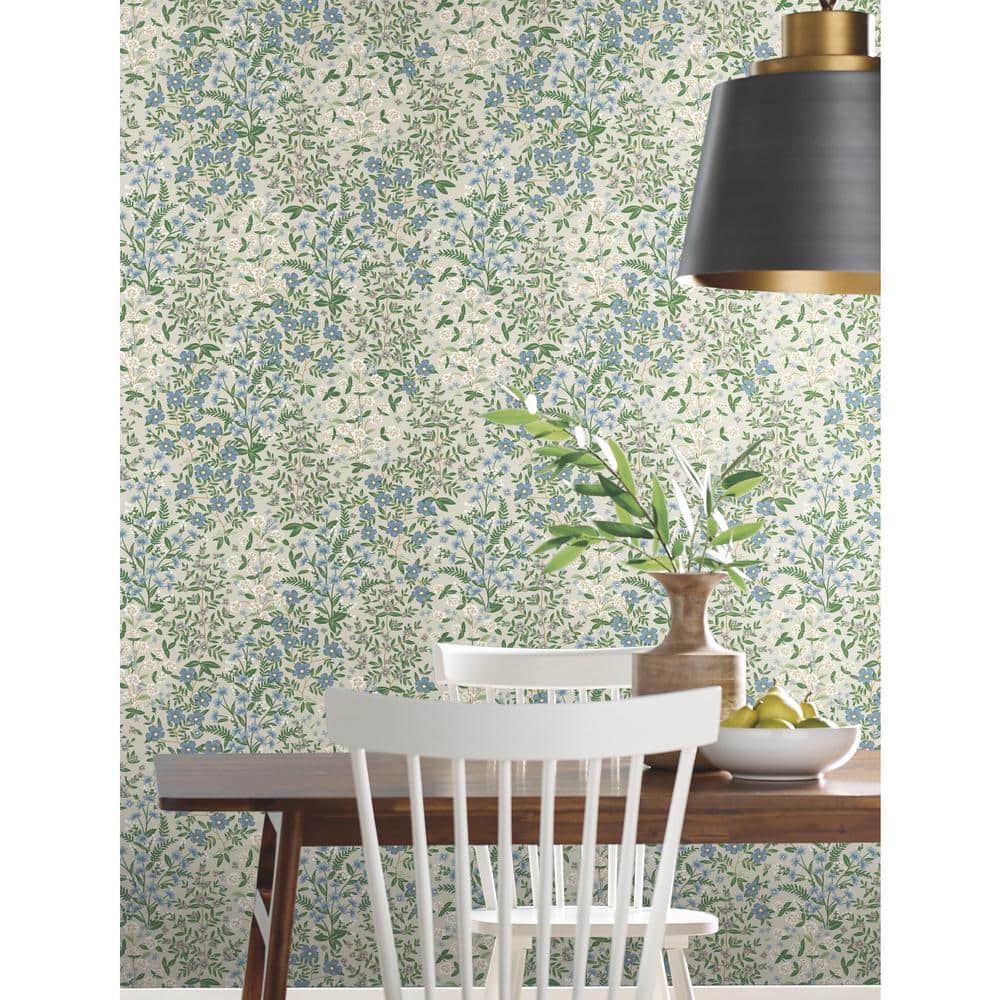 Wildwood Garden 27" Smooth Removable Wallpaper Roll in White