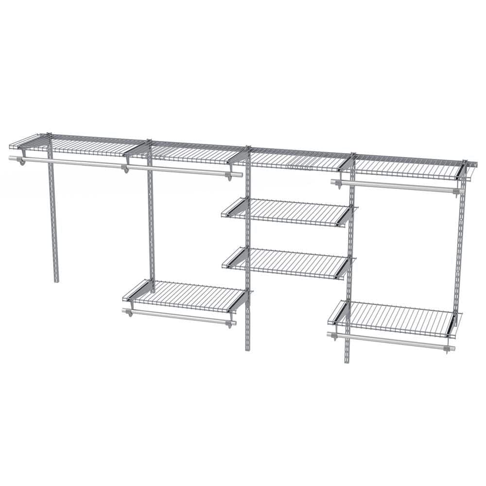 13.5 in. W Wire Closet System Wall-mounted Custom Closet Kit w/Adjustable Storage Shelves Gray price history on PriceWatchPro
