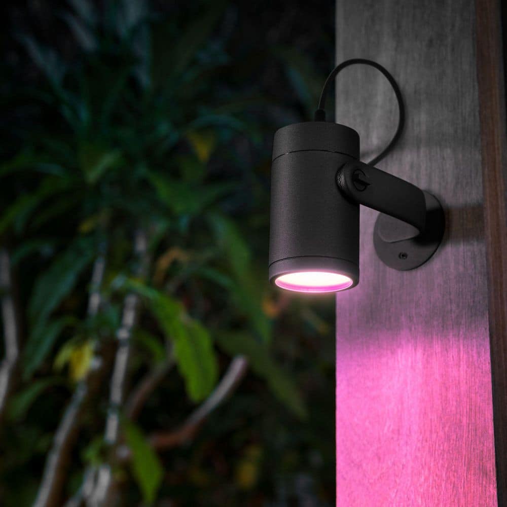 Philips Hue Lily 640 Lumens Outdoor Black Spotlight Smart