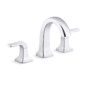 Rubicon 8 in. Widespread Double Handle High Arc Bathroom Faucet in Polished Chrome