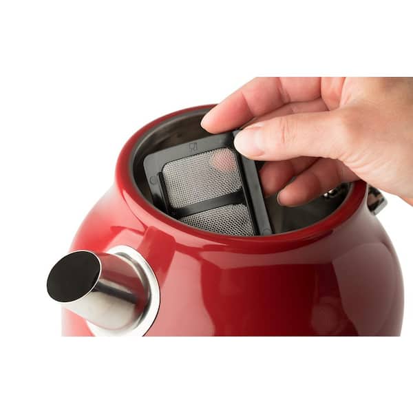 Haden Dorset 1.7 L Stainless Steel Electric Cordless Kettle in Red 