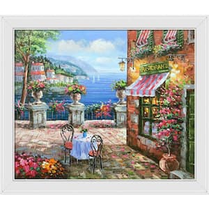 Cafe Italy by Unknown Artists Gallery White Framed Home Oil Painting Art Print 24 in. x 28 in.