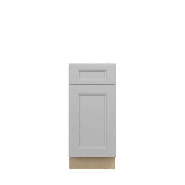 Rockingham Recessed 15 in. W x 34.5 in. H x 24 in. D in Painted Stratus Plywood Assembled Pullout Trash Can w/Soft Close