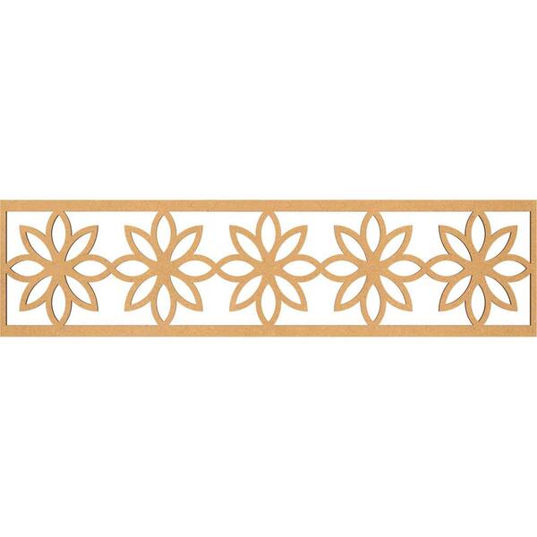 Ekena Millwork Daisy Fretwork 0.25 in. D x 47 in. W x 12 in. L MDF Wood Panel Moulding