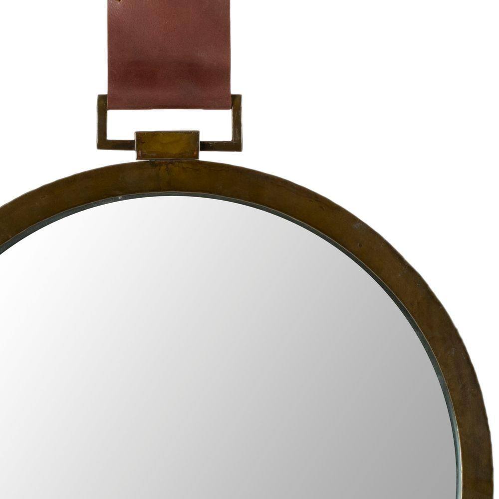 Contemporary Full Length Brown Wood Rectangular Mirror
