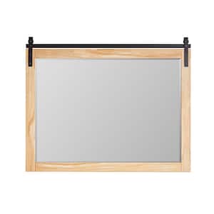 Cortes 48 in. W x 39.4 in. H Rectangular Framed Wall Bathroom Vanity Mirror in Pine