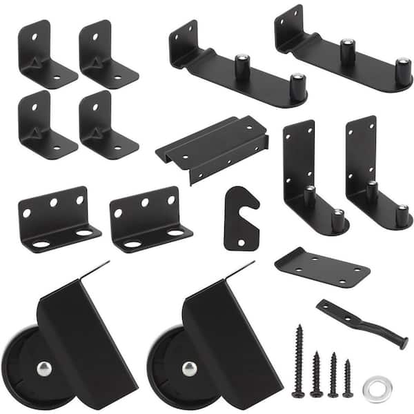 Heavy Duty Sliding Gate Kit Accessory Adjustable Gate Corner Brace Bracket for Wooden Fence Porch Secure Mounting