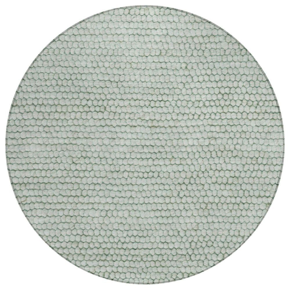 Chantille Machine Washable Indoor/Outdoor Abstract ACN2719 Green 8 ft. x 8 ft. Round Rug price history on PriceWatchPro