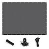 Justincity 96 in. Sun Shade Mesh Tarp Pergola Shade Cover UV Resistant with Grommets Light Grey 1-28DPH005136