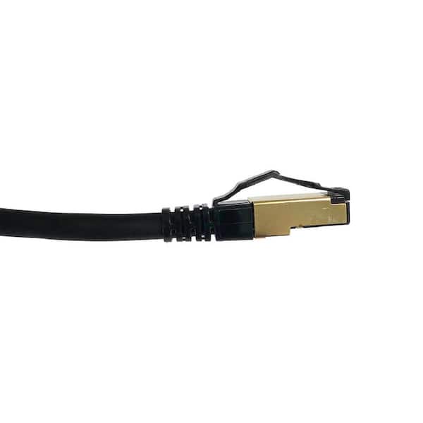 Etokfoks 50 ft. RG6 Shielded Gold Plated Cat 8 Cable Wire - Black  MLPH003LT107 - The Home Depot
