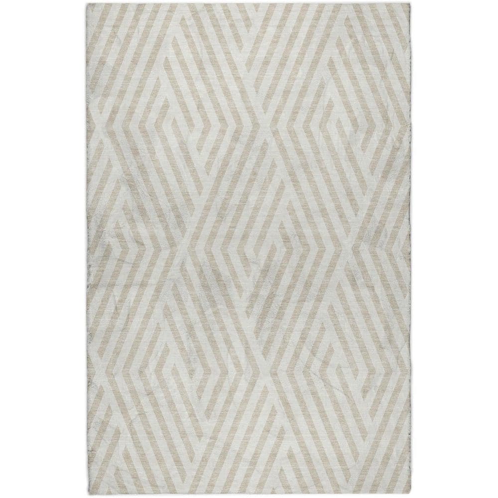 Dream Shag Premium Machine Washable Abstract ADS550 Ivory 5 ft. x 7 ft. 6 in. Area Rug price history on PriceWatchPro