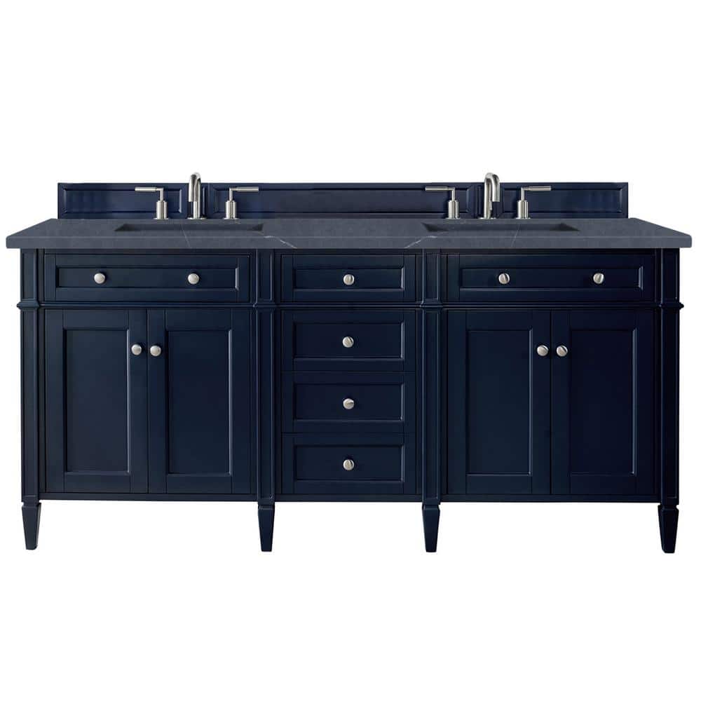 Brittany 72 in. W x 23.5 in.D x 34 in. H Double Bath Vanity in Victory Blue