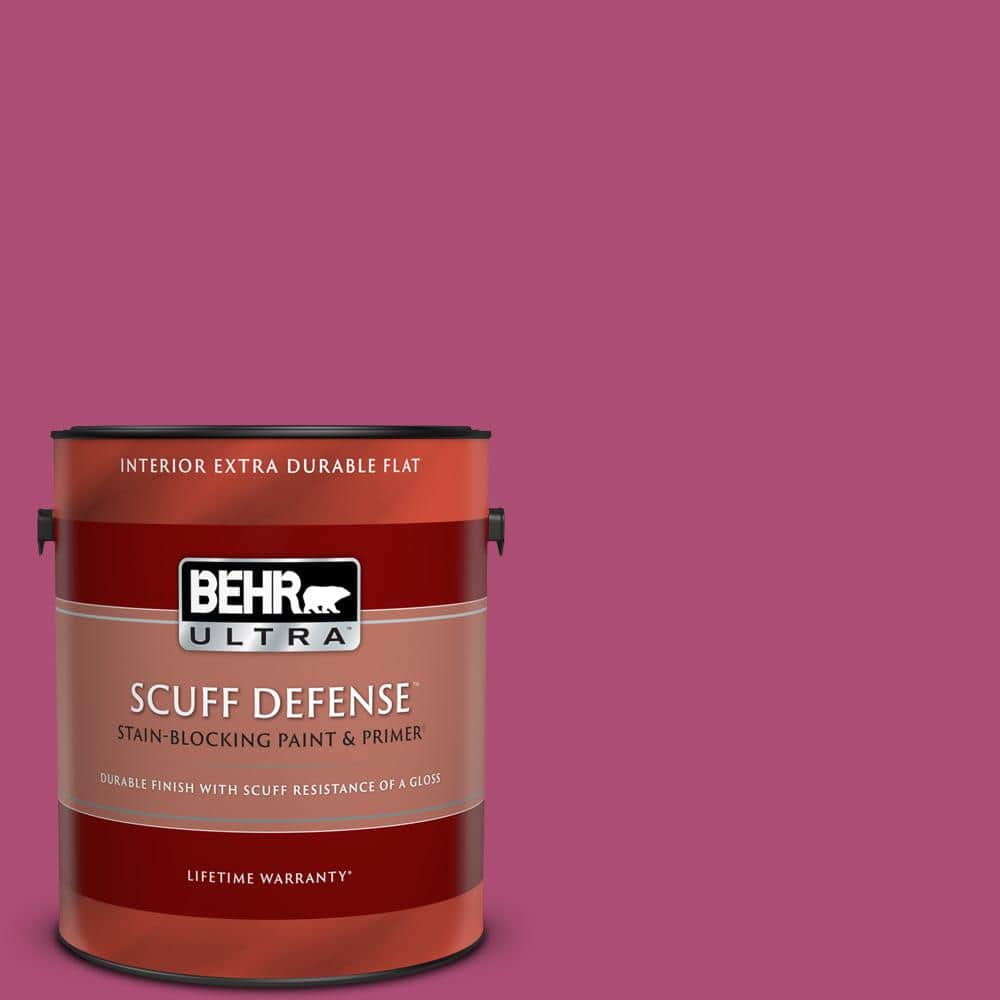 BEHR PREMIUM PLUS 1 qt. #100B-7 Hot Pink Flat Low Odor Interior Paint &  Primer 130004 - The Home Depot