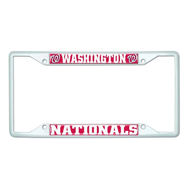 FANMATS Universal Fit MLB - Washington Nationals License Plate Frame - White