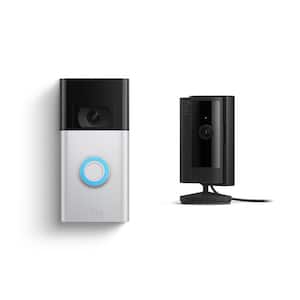 Video Doorbell - Satin Nickel with Indoor Cam 2nd Gen, Black