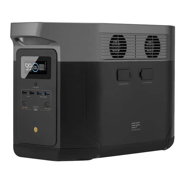 EcoFlow 5000-Watt Peak Output DELTAMax 2000 Push Button Start Portable Power Station indoor&outdoor use, recharge 0-80% in 65min