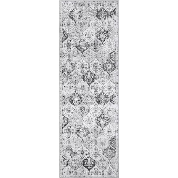 2' x 6' Trellis Washable Non-Slip Runner Rug