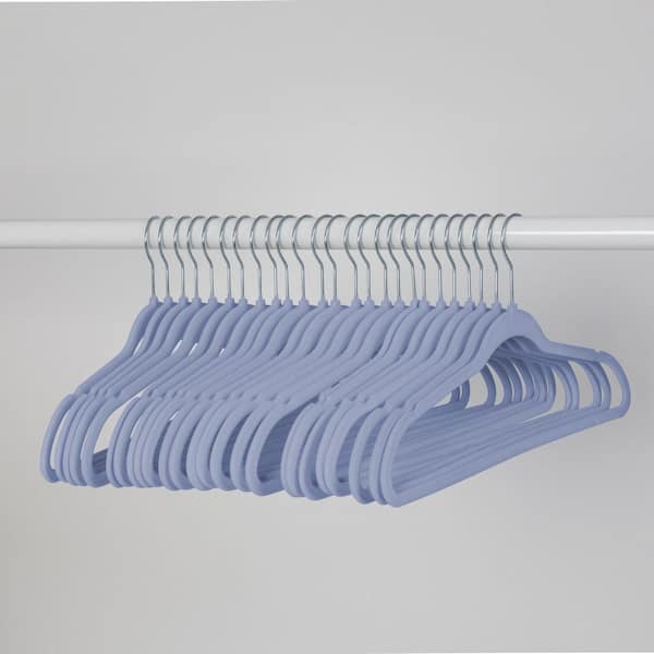 Cobalt Slim-Profile Non-Slip Velvet Hangers (25-Pack)
