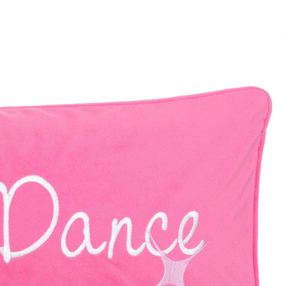 Hot Pink Embroidered Just Dance Kids Pillow