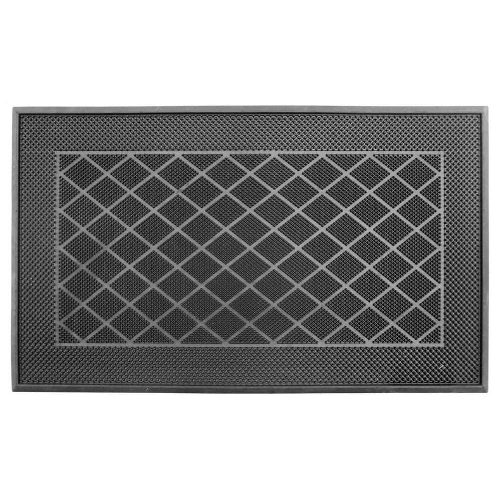 theo（テオ）larger ラージアースクエア （マットブラック） TrafficMaster Pin Black 18 in. x 30 in. Rubber Non-Slip Outdoor