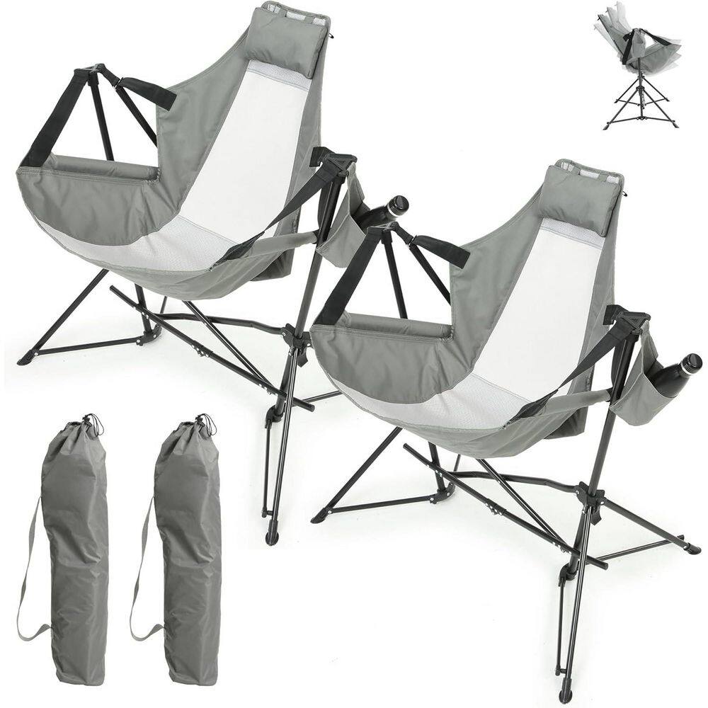Hammock Camping Chair Folding 350 lbs. Foldable Portable Rocking Chairs for