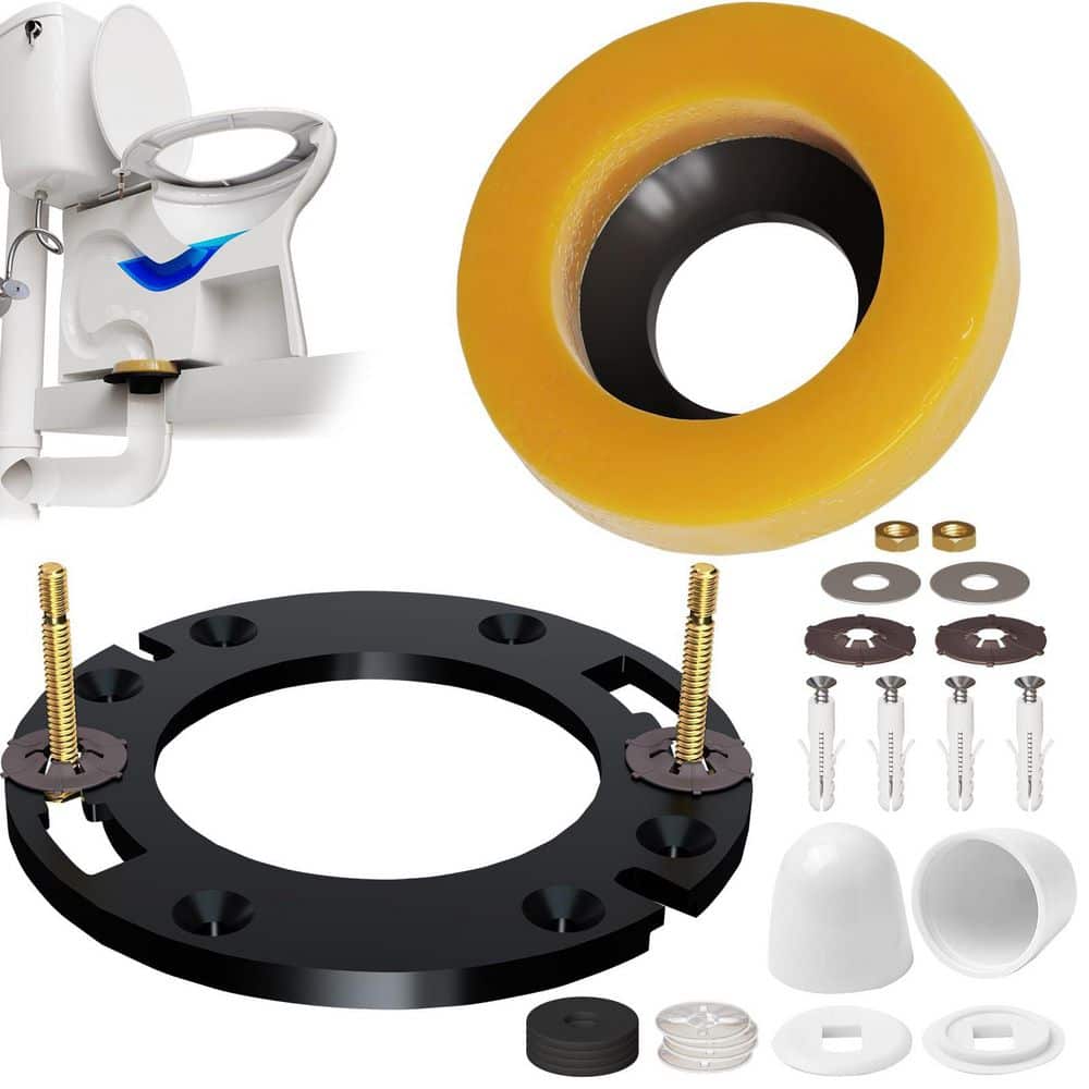 Toilet Flange Repair Kit, Toilet Wax Ring Replacement Kit, Toilet Gasket Seal Kit with Nuts, Washers and Bolt Caps price history on PriceWatchPro