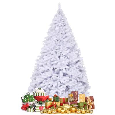 9 ft. White Artificial Christmas Tree Classic Pine Tree PVC Material Thicken Tips