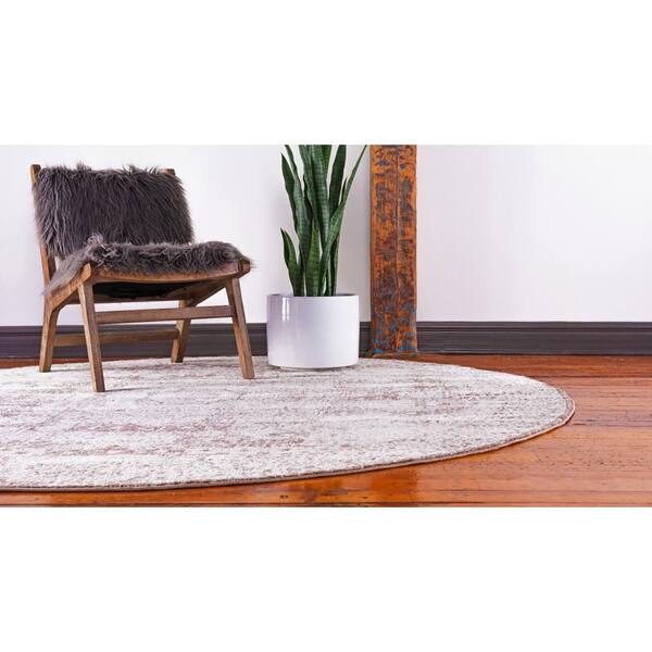 Light Brown 5 Ft Round Area Rug, Light Brown Round Area Rug