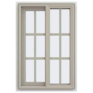 23.5 in. x 35.5 in. V-4500 Series Desert Sand Vinyl Left-Handed Sliding Window with Colonial Grids/Grilles
