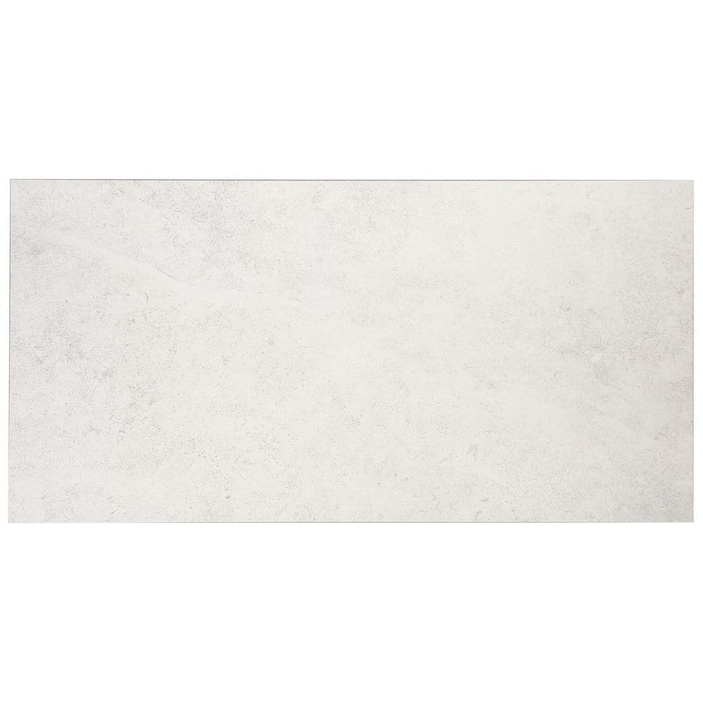 Iris White Matte Porcelain Floor and Wall Tile 11.81 x 23.62 in